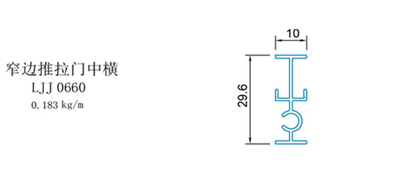 窄边推拉门中横(图1)